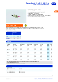 Thumbnail of document Ex product overview cable glands ex e ex d ex ta tc en gb rstahl 20148